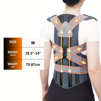 Posture Corrector for Women & Men – Breathable Adjustable Shoulder Back Brace Straightener, Full Back Support for Posture Improvement, Spine Alignment & Upper Back Pain Relief, Sizes S to XXL