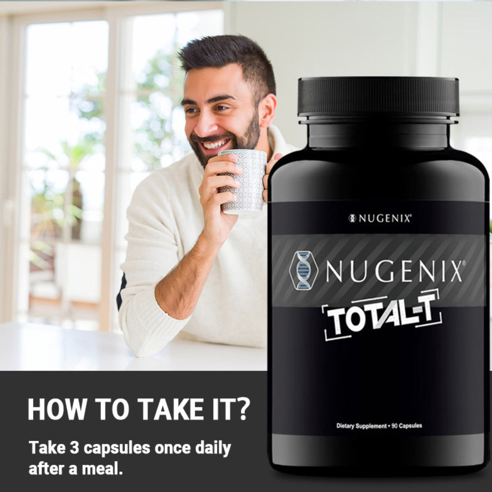 Total-T Men's Testosterone Support Supplement 5-Bottle Bundle | L-Citrulline, Fenugreek, Zinc, Vitamin B6 & B12 | Daily Men's Health & Vitality Formula for Energy, Strength & Hormonal Balance