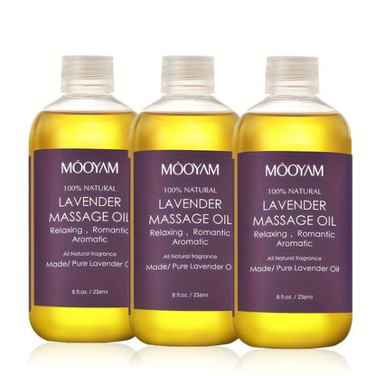 Body Massage Oil with Lavender, Nut Oil & Grapefruit - Deeply Moisturizing Aromatherapy Oil for Dry Skin, Relaxation & Nourishment, Lightweight Non-Greasy Formula for Women & Men