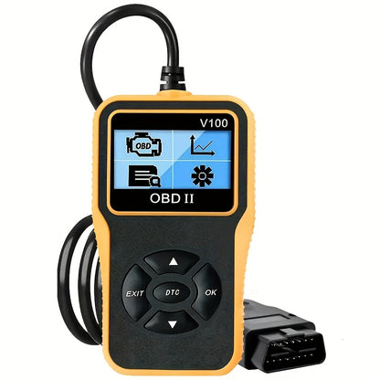 [OBD2 Scanner USB Powered] USB Powered OBD2 Car Scanner V100 - Engine Fault Code Reader & Diagnostic Tool - Compatible with All Vehicles Since 1996, Up to 36V, Without Battery