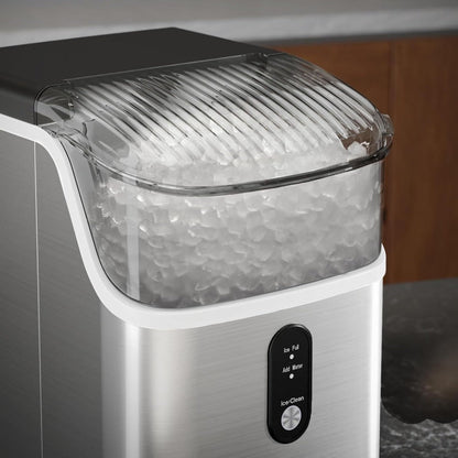 Chewable Ice Maker Countertop – 35 Lbs Nugget Pebble Ice or 26 Lbs Bullet Ice, Self-Cleaning, Includes Ice Scoop & Basket, Perfect Holiday Gift for Home, Kitchen, Easter, Halloween & Christmas