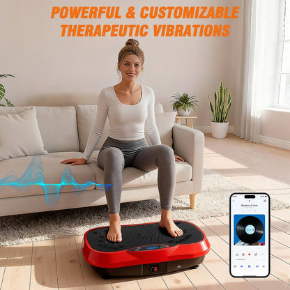 Vibration Plate Exercise Machine 120 Speed Levels – 5 Resistance Bands, LCD Display, Remote Control, 3 Workout Programs – Full Body Shaker for Weight Loss & Fat Burning, Women & Men