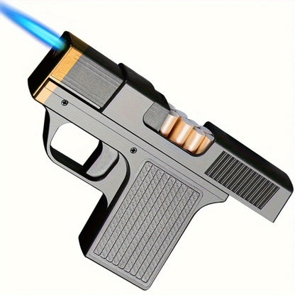 Cigarette Box Lighter Creative Design – Windproof Butane Torch with Adjustable Flame, Cigar & BBQ Lighter, Outdoor Portable Kitchen Baking Essential, Unique Gift Idea (Butane Not Included)