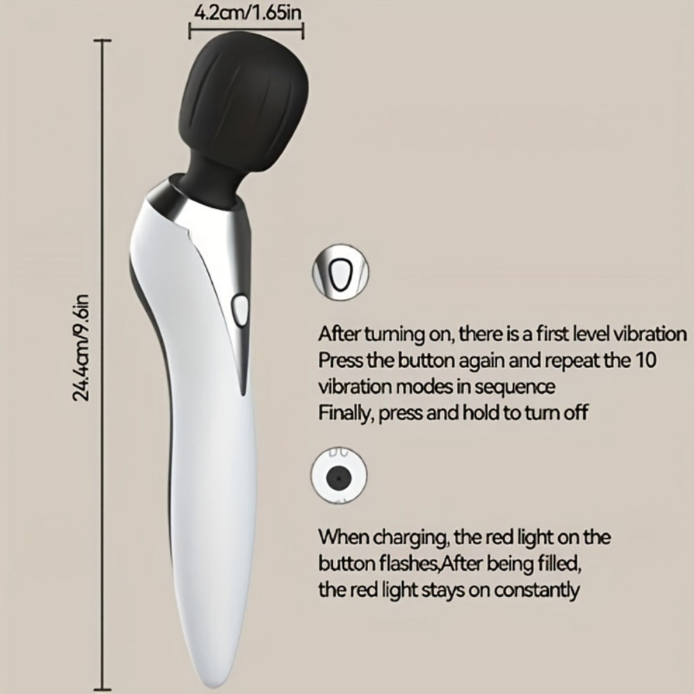 Wireless Stick Massager for Full Body – Portable Rechargeable Personal Massager for Neck, Back, Shoulder, Waist & Legs, Easy to Carry Muscle Tension Relief Tool for Home Office Travel