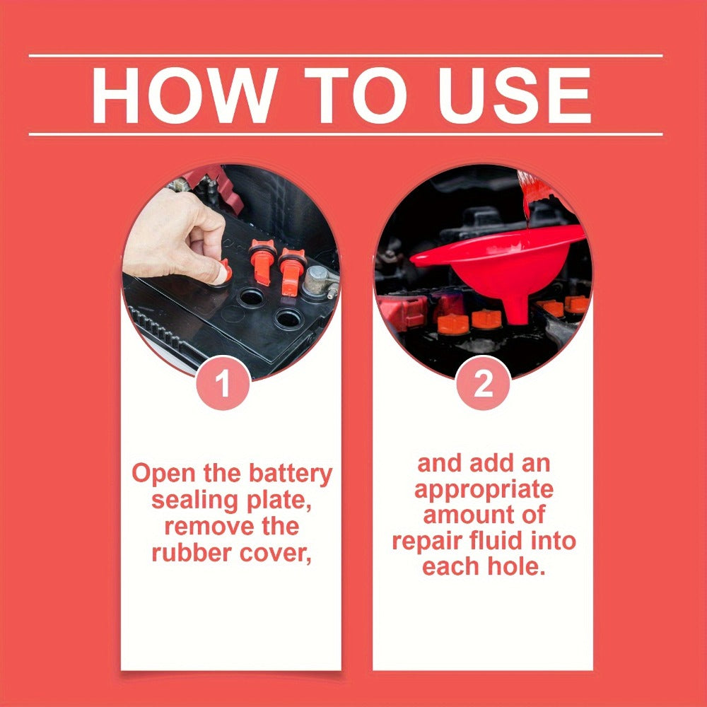 Battery Repair Fluid - Low Odor, Nontoxic & Odorless Formula for Car, Electric Vehicle & All-Model Battery Maintenance, Restores Battery Performance on Metal Surfaces (3.38 oz x 3 Pack)