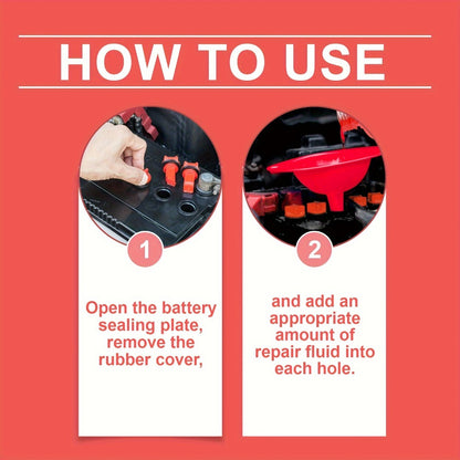 Battery Repair Fluid - Low Odor, Nontoxic & Odorless Formula for Car, Electric Vehicle & All-Model Battery Maintenance, Restores Battery Performance on Metal Surfaces (3.38 oz x 3 Pack)