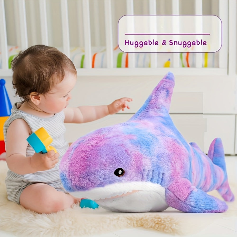 Shark Stuffed Animal Pillow – Soft Cute Plush Throw Pillow for Couch & Kids Room, Birthday Gift for Girls, Women & Ocean Animal Lovers, Mixed Colors