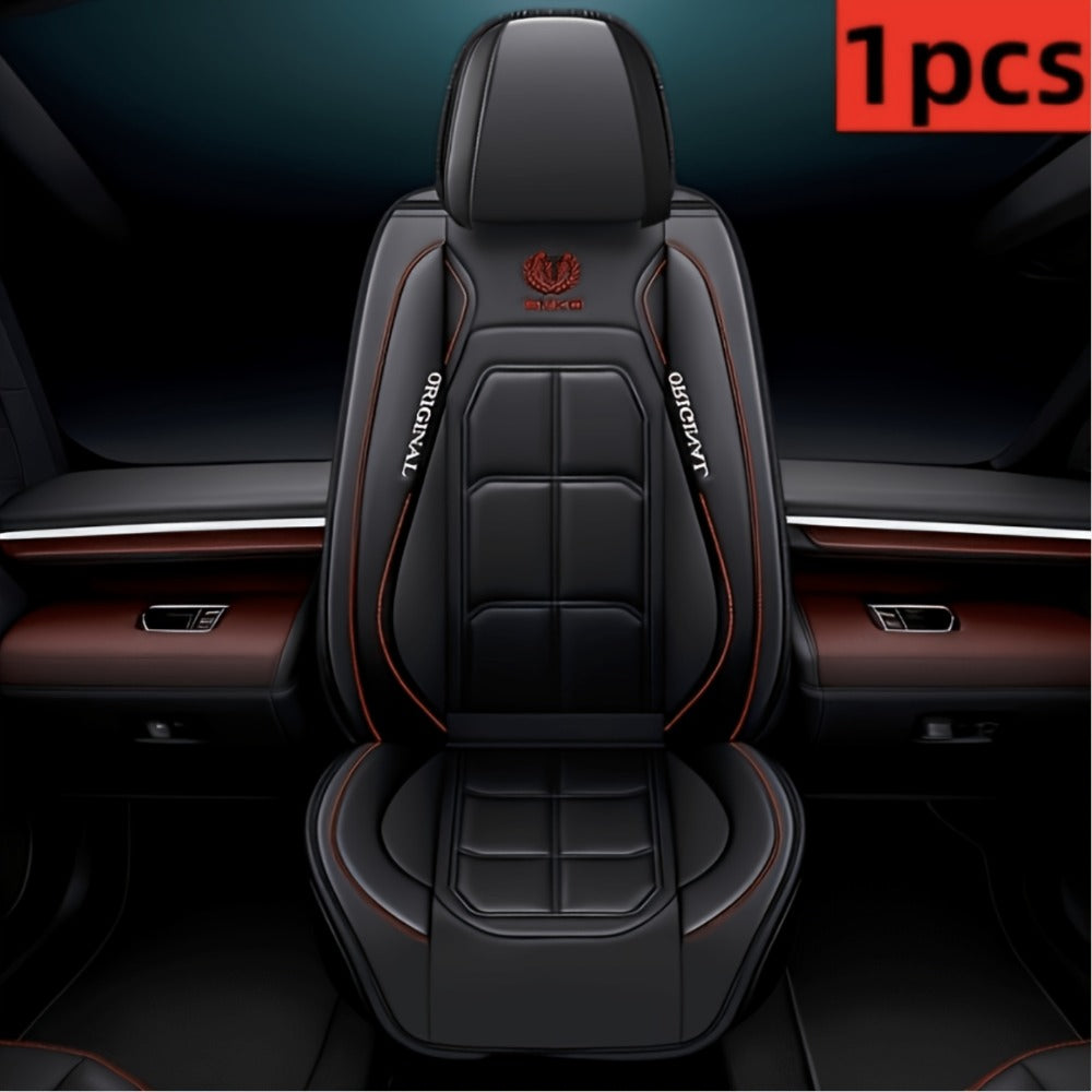 Car Seat Covers Faux Leather – Sporty Full-Coverage for Driver & Passenger, Universal Fit for Sedans, SUVs & Trucks, Green & Blue