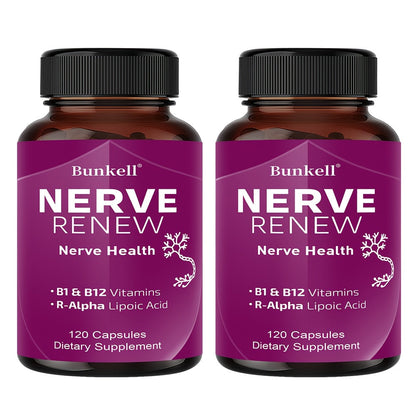 Neurohealth Supplement with Vitamins B1 & B12 – Brain, Nerve & Energy Support Premium Formula for Women & Men, 120 Capsules 60-Day Supply