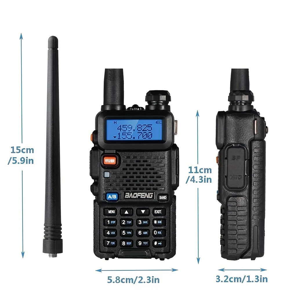 Baofeng Dual Band Amateur Radio 5w Uhf Vhf Radio Remote Handheld Walkie Talkie Baofeng