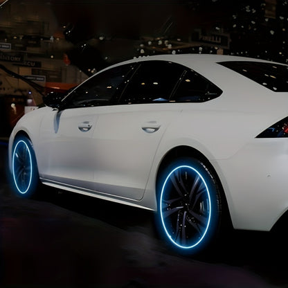 LED Breathing Light Tire Valve Caps – Running Horse & Wind Fire Wheel Light Effect for Car & Motorcycle Wheels