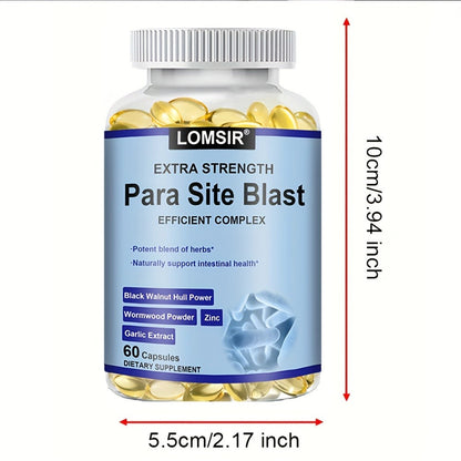 Colon Cleanse Supplement with Black Walnut Hull & Wormwood Powder for Gut Detox Parasite Cleanse Intestinal Health & Digestive Support — Natural Herbal Formula 60 Softgels 30-Day Supply Women & Men