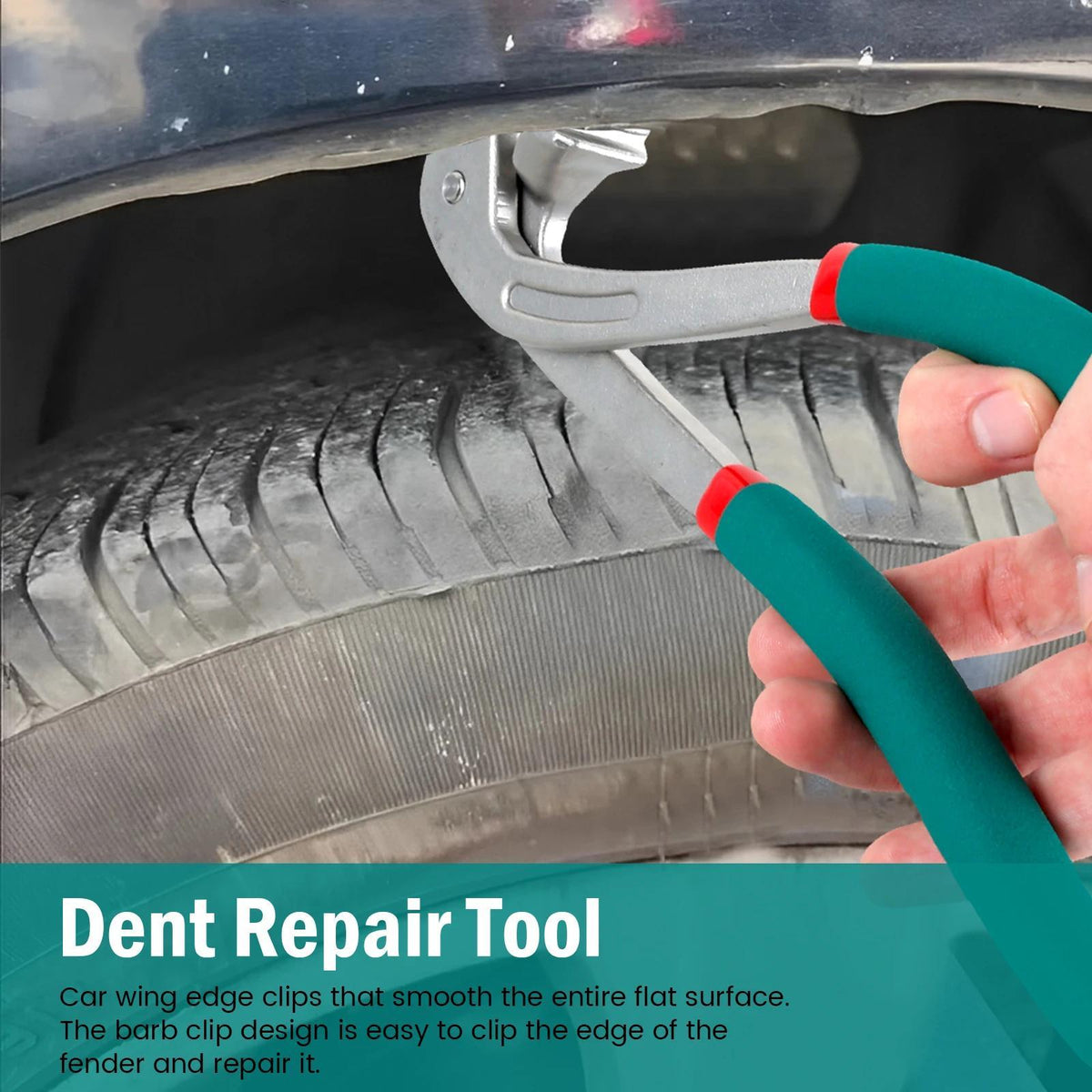 Heavy Duty Body Dent Edge Pliers | Portable Auto Collision Repair Edge Pliers - Door Edge Hawkbill Pliers, Ergonomic Green Handle & Durable Construction, Door Wing Crimping Tool, Stainless Steel Material By Yx&St