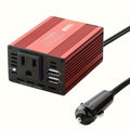 150W Car Power Inverter 12V DC to 110V AC Converter Vehicle Adapter Plug Outlet with 3.1A Dual USB Car Charger for Laptop Computer
