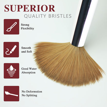 Kolinsky Acrylic Nail Brush Round Head Red Wine Wooden Handle – Professional Brush for Acrylic Extension Nail Art Sculpting & Manicure, Sizes #8 #10 #12 #14 #16 #18, Salon & Home Use