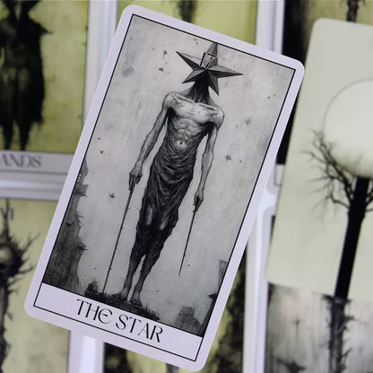 Horror Tarot Cards Deck – Mystical Dark Tarot Card Set for Divination, Power Exploration & Intuition Reading | Gothic Board Game Accessory Halloween Christmas Birthday Gift for Adults & Teens