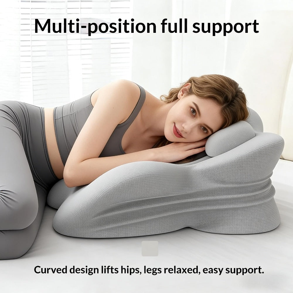 Wedge Pillow Memory Foam – Ergonomic Cervical & Lumbar Support for Stomach, Side & Back Sleepers | Breathable Removable Washable Cover, Multi-Use for Sleep, Office & Reading, Great Gift for Couples