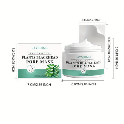 Blackhead Peel-Off Nose Mask 50g with Hyaluronic Acid, Salicylic Acid & Aloe Essence – Deep Pore Cleansing Strips for Smooth Skin, Daily Use