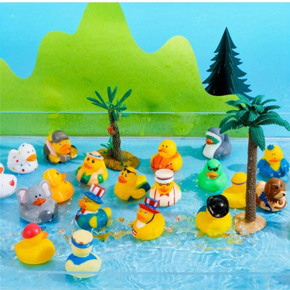 Mini Rubber Ducks 15 Pack with Mesh Bag – Assorted 2-Inch Multicolor Bath Duckies for Kids Birthday Party Favors, Pool Games, Baby Shower Decorations, Easter Basket & Goodie Bag Stuffers