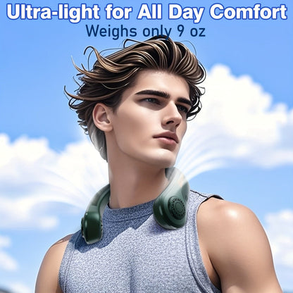 Bladeless Neck Fan USB Rechargeable | 5-Speed Quiet Portable Personal Cooling Fan for Office, Travel & Outdoor Use – Hands-Free Wearable Design, Long Battery Life, Multiple Colors