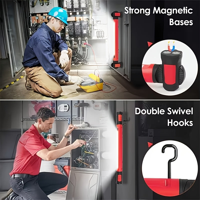 5000mAh Under-Hood Work Light, Magnetic LED Work Light, Hanging Hook, 3000 Lumens, Suitable for Car Repair/Mechanical Maintenance/Garage Inspection/Emergency Situations