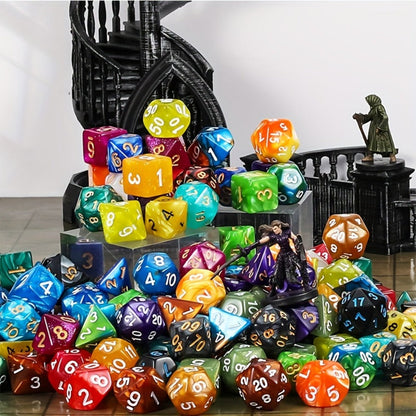 DND Polyhedral Dice Set 25 Sets 175pcs – Double Color D4 D6 D8 D10 D12 D20 for Dungeons & Dragons RPG MTG Tabletop Games, Bulk Dice with Drawstring Bag, 25 Colors
