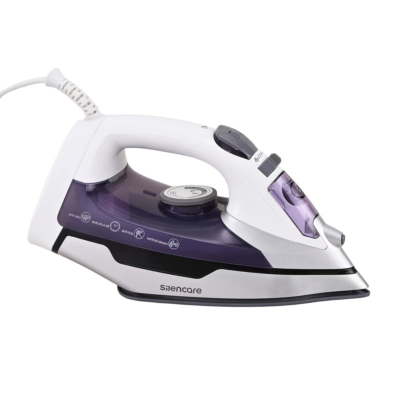 Steam Clothes Iron with Ceramic Coated Soleplate – Precision Thermostat, 3-Way Auto-Off, Self-Cleaning, Anti-Calcium & Anti-Drip, Lightweight Travel & Home Garment Iron