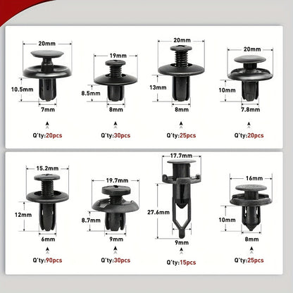 Car Retainer Clips Push Fasteners Kit Bumper Plastic Rivets Assortment for Auto Interior Exterior Trim Panel Body Clips - 113 to 928 Pcs