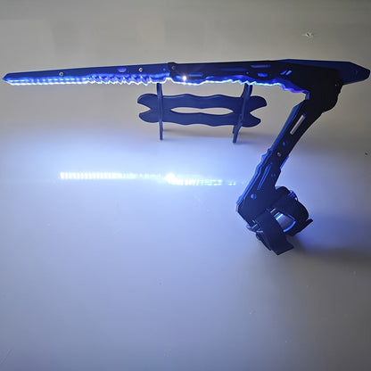 LED Mantis Knife Cyberpunk Light Up Acrylic Prop – Luminous Blade for Halloween Costume Cosplay Sci-Fi Role Play Party, Rechargeable Red & Blue Single or 2pcs Set for Men & Women
