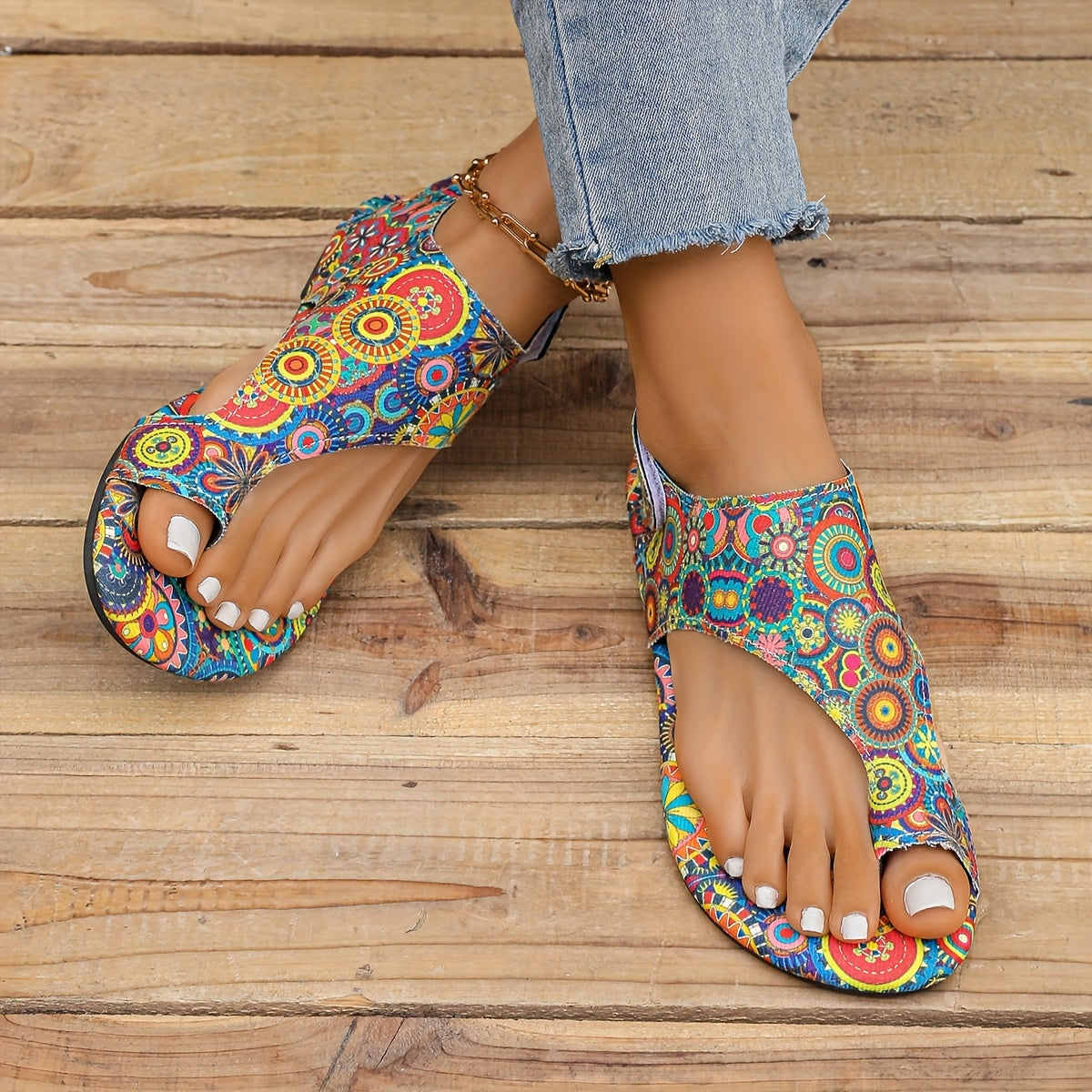 Women's Red Printed Shoes - product view 1