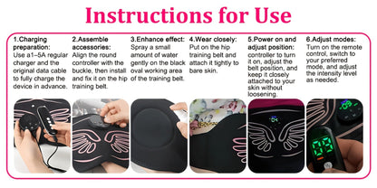 EMS Hip Trainer & Butt Muscle Stimulator with Remote Control, Rechargeable Electric Peach Butt Shaper for Women, Home Gym Glute Toning & Muscle Recovery Massager, Comfortable Wearable Fitness Device