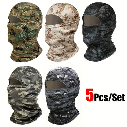 5-Pack Neck Gaiter Face Mask for Men & Women – UV Protection Balaclava Headscarf for Running, Hiking, Fishing, Cycling, Skiing & Outdoor Sports (11 Pattern Sets)