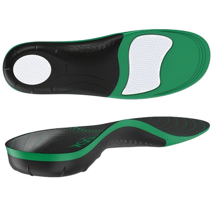 Heavy Duty Arch Support Insoles for Men & Women 300lb+ – High Arch Support Shoe Inserts with Gel & TPU Shock Absorption, Trimmable PU Insole for Work Boots, Hiking, Standing All Day, Sports