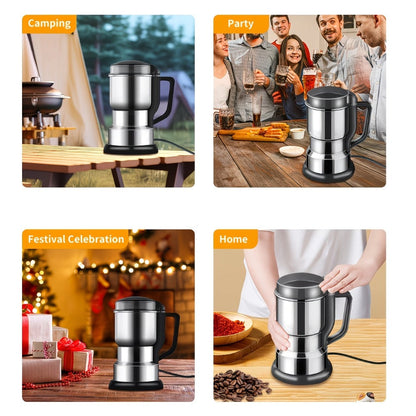 Electric Coffee Grinder 300W 25000RPM – 8-Blade Stainless Steel Spice & Grain Mill for Coffee Beans, Nuts, Spices | Home, Cafe & Camping