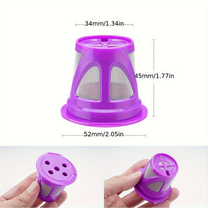 Reusable K-Cup Coffee Pods Set of 6 – Refillable Coffee Filters Compatible with Keurig K-Supreme & K-Supreme Plus, Use Your Own Ground Coffee, Eco-Friendly & BPA-Free – Black, Purple, Mixed