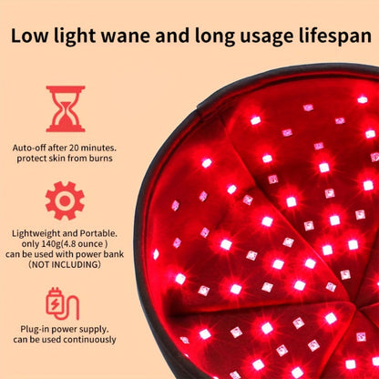 Red Light Therapy Cap for Hair Growth & Scalp Care – 120 LEDs, 630nm Red Light & 820nm Near Infrared, Wearable LED Hair Therapy Helmet, Father's Day Gift for Men & Women, Black & Gray