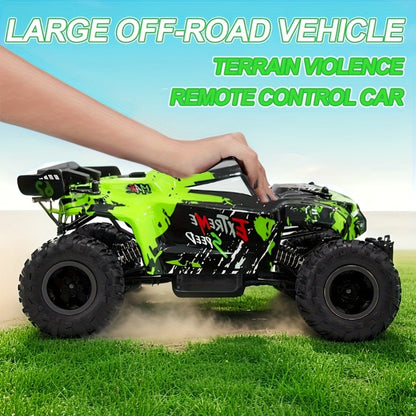 RC Climbing Car for Kids 3+ Full Proportional Drift 4WD Off-Road – Large High Speed Tank Style Remote Control Truck Toy Indoor Outdoor Birthday Christmas Holiday Gift Boys Children Mixed Color