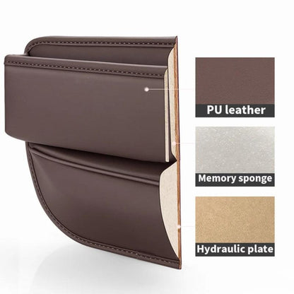 Car Seat Gap Organizer PU Leather – Side Filler Storage Box with Phone, Card, Key & Cup Holder, Non-Slip, Universal Fit, Front Seat Gap Pocket, 1pc or 2pc Set
