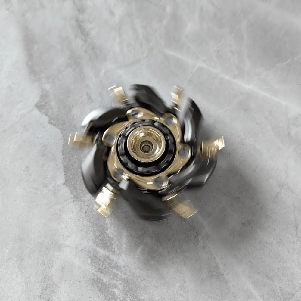 Metal Fidget Spinner Toy for Adults & Teens – Customizable Stress Relief Spinner with Hex Key, Screws & Metal Tube, Cool Decompression Anxiety Relief Tool, Black Gold Silver Dazzling Colors