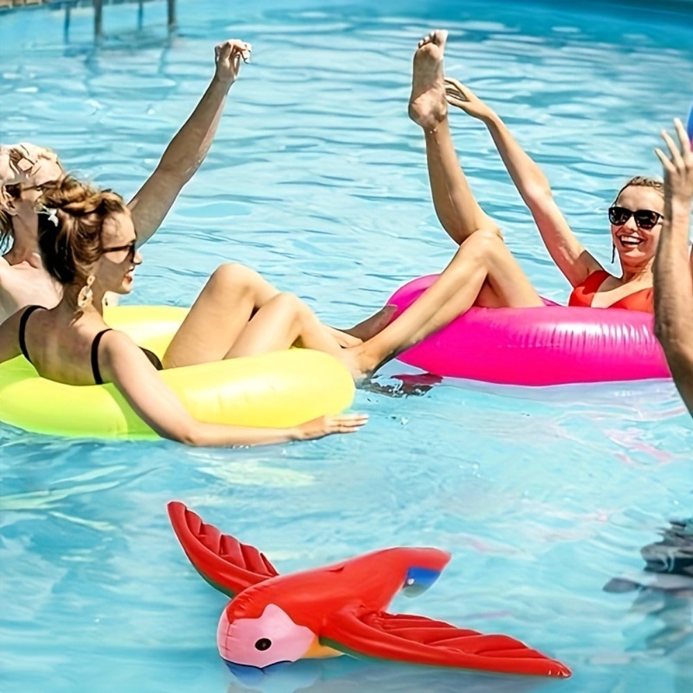 Hawaiian Party Decorations Inflatable Set 9 Pieces - Coconut Trees Beach Balls Flamingo Parrot Dolphin Banana with Pump, Luau Pool Party Supplies for Kids Adults Summer Birthday