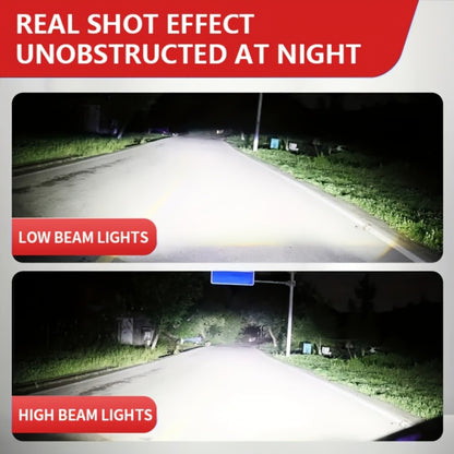 H4 LED Headlight Bulbs 2pcs 60000 Lumens 420W 3570 CSP Chip Projection Lens 6000K White High Low Beam 12-24V Ultra Bright Upgrade for Motor Vehicles Left-Hand Drive