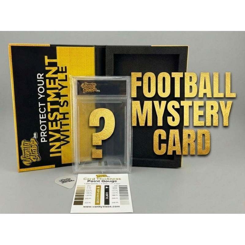 Football Mystery Card in Premium Display Slab – Rookie, Star, Autograph or Insert Guaranteed | Panini & Topps NFL Collectible Gift for Football Fans & Sports Card Collectors