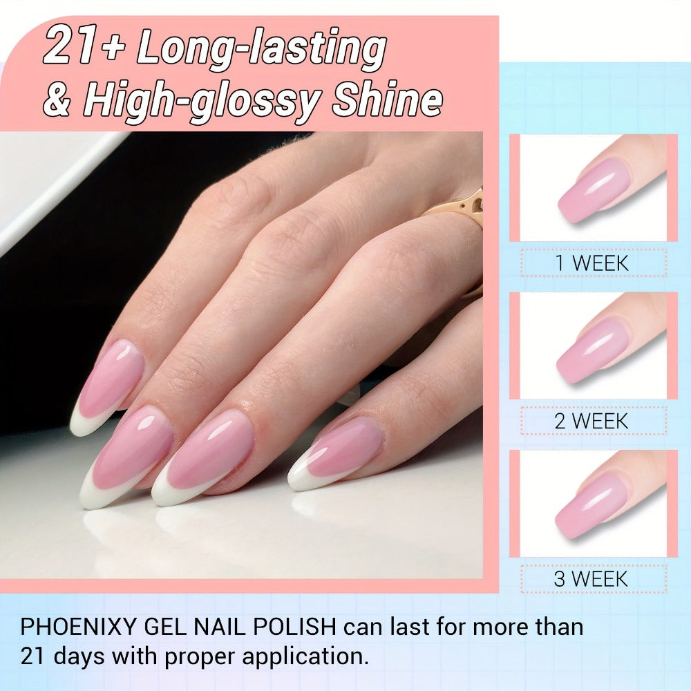 36 Colors Gel Nail Polish Kit 40pcs UV Gel Nail Set with Base Coat Glossy Matte Top Coat Pink Blue Red Glitter Sequin Gel Polish for Home Manicure Nail Art Gifts for Women