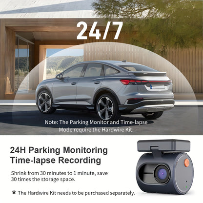 KAWA 1296P Mini Dash Camera For Car DVR Dash Cam KAWA MINI 3 Video Recorder Emergency Voice Control Night Vision WiFi APP Monitor WDR Blue (TF Card is not included)