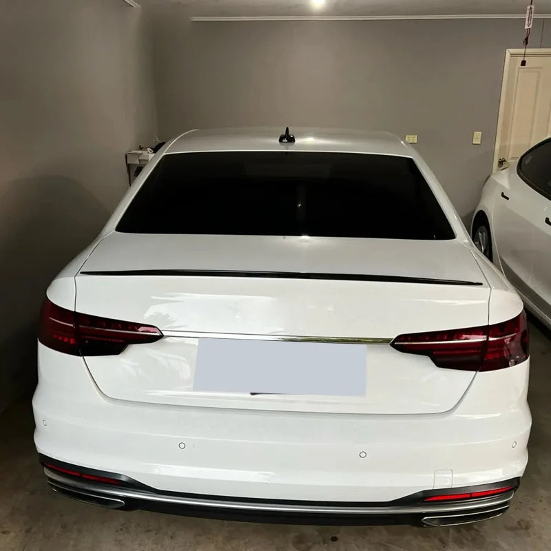 Polished Rear Wing Trunk Spoiler Lip Kit for Audi A3 S3 RS3 A4 S4 B9 A6 Sedan - PVC Body Kits, High-Quality End, Easy Installation, Lip Spoiler Kit