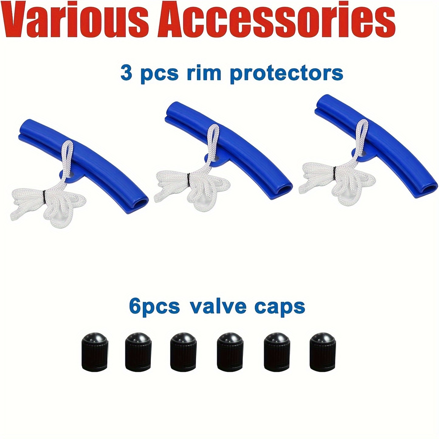 14.5in 19pcs/11.5in 22pcs Tire Spoons Iron Set, Steel Tire Changing Removal Tool for Dirt Bike Lawn Mower Motorcycle|Tire Spoon Lever|Rim Protector|Valve Tool|Valve Cores|Tire Valve Stem TR414&Caps