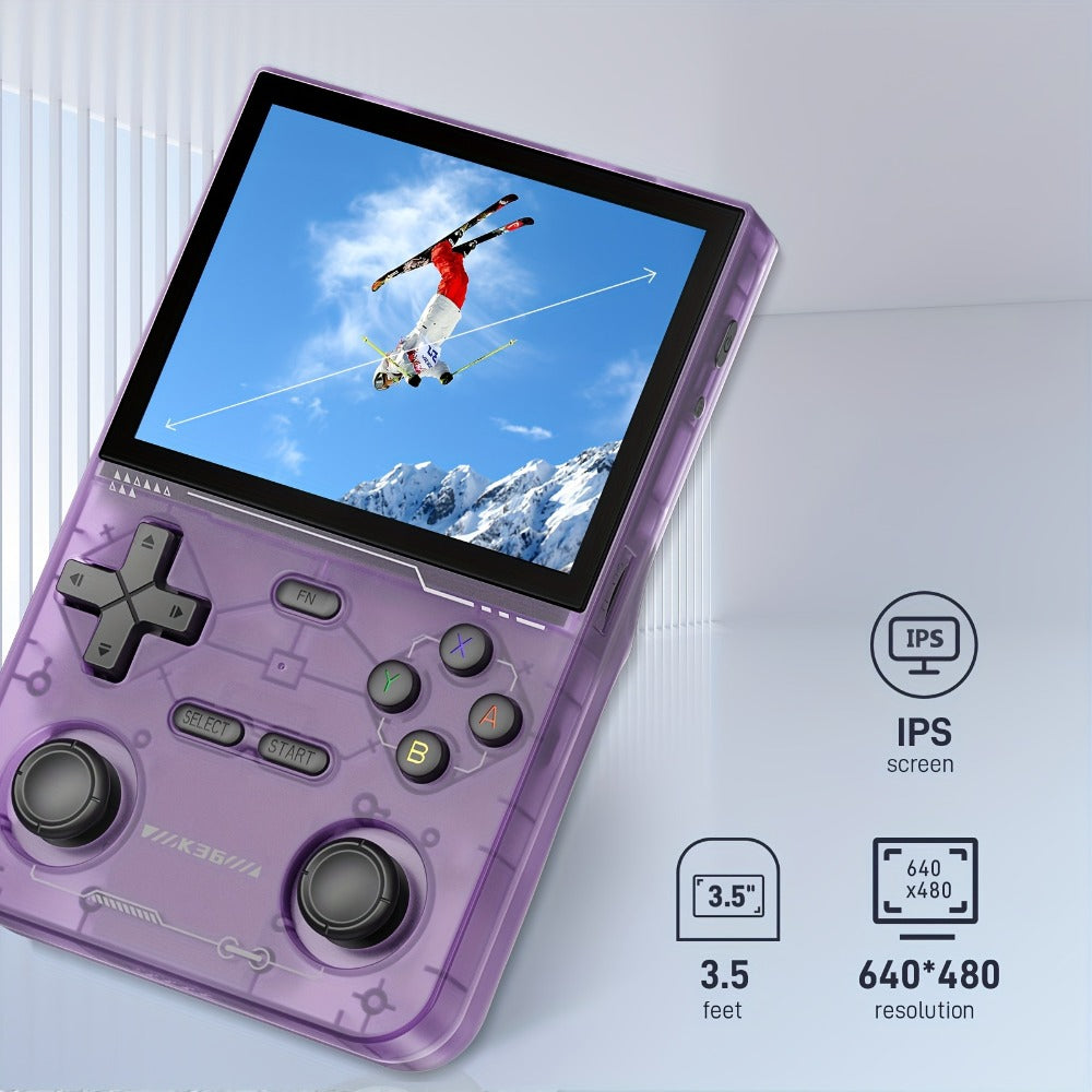 Portable Handheld Game Console Open Source 3.5 Inch IPS Screen 64GB TF Card Pre-Installed Emulator Ultra Long Battery OTG – Retro Gaming Handheld for Kids & Adults