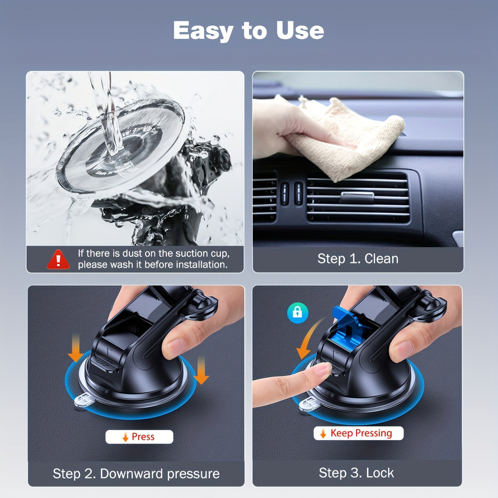 LOTUNY Car Phone Holder, Universal Hands-Free Phone Holders for Your Car, 3-In-1 Phone Mount for Car Air Vent Compatible with Iphone Samsung Google And All 4" to 7.2" Phones