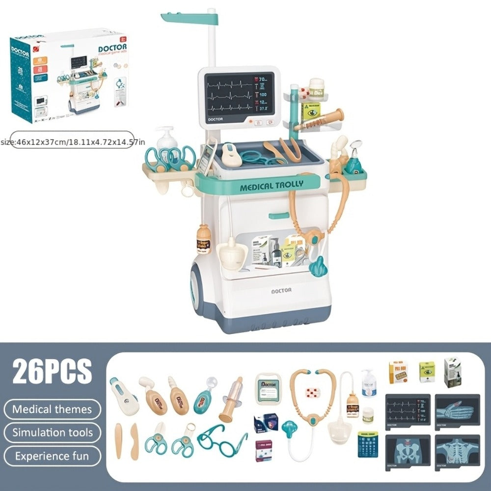 Kids Doctor Kit 25-Piece Pretend Play Medical Set with Stethoscope – Educational Toy for Boys & Girls Ages 3+, Fun Role Play Doctor Toy, Birthday Christmas Gift