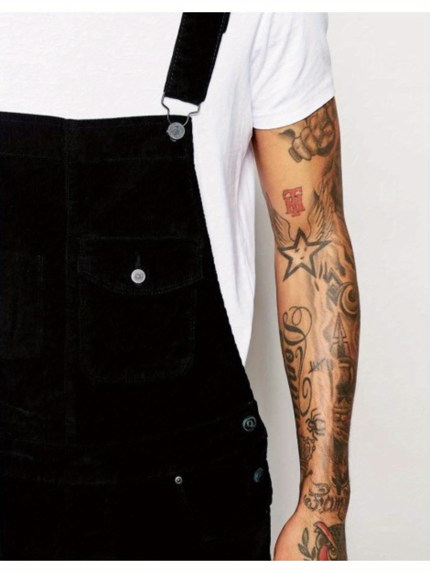 Men's Denim Overalls - Pocket Detail 500005